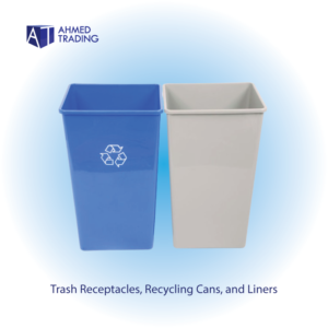 Trash Receptacles, Recycling Cans, and Liners